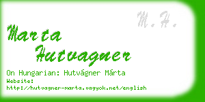 marta hutvagner business card